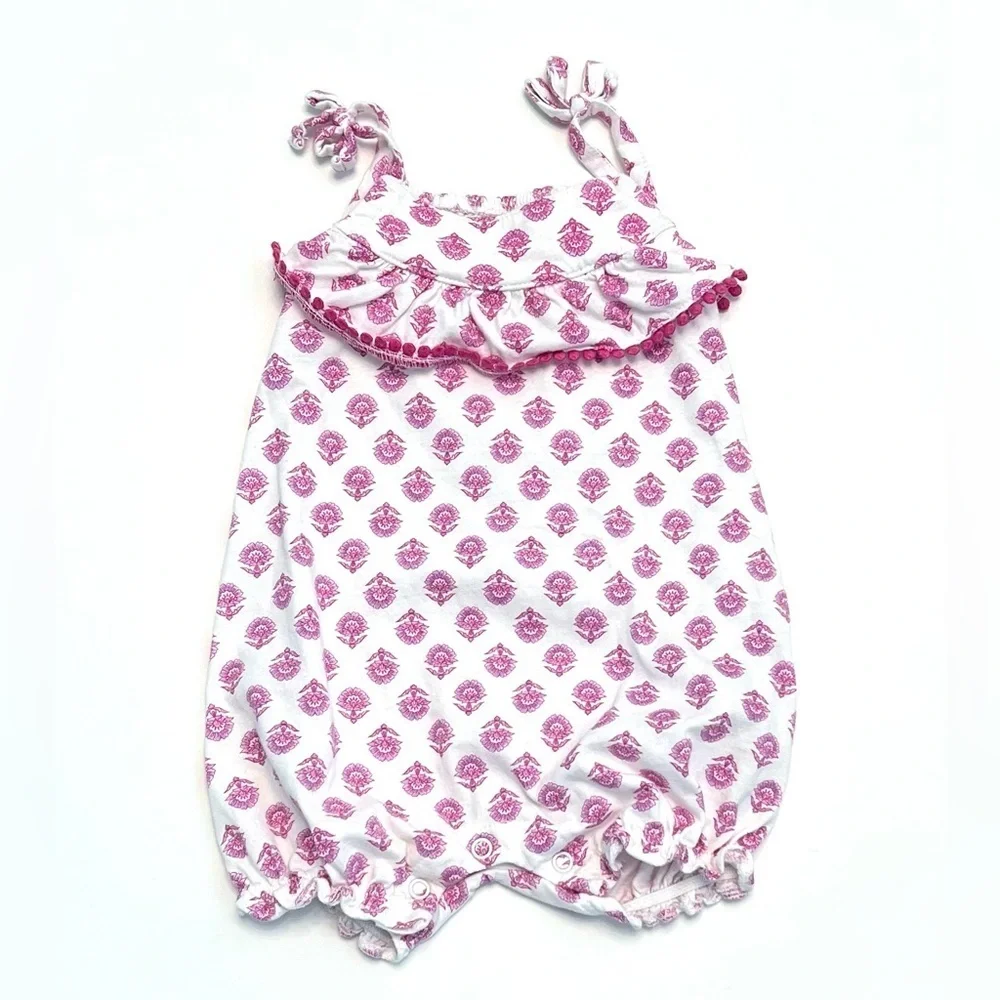 CARTER’S Adorable Pink & Purple Floral Romper BABY 9 Months - LIKE NEW